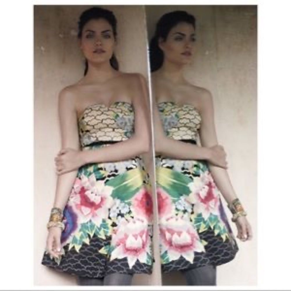 Anthropologie Painted Lotus Dress Moulinette Soeur